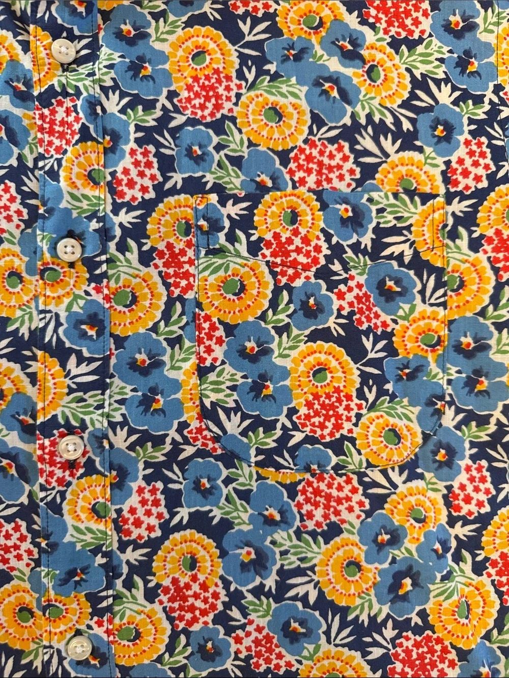 Men's Slim Fit J. Crew Cotton Floral Short-Sleeve Button-down Shirt